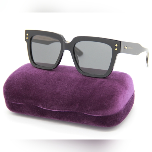 NEW GUCCI GG1084S 001 BLACK UNISEX SUNGLASSES - Picture 3 of 14